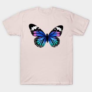 Blue and Purple Butterfly T-Shirt